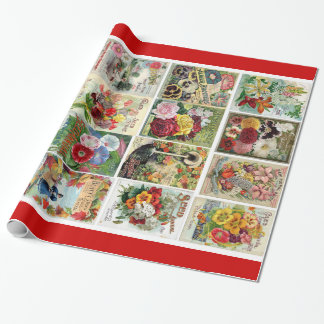 Papier Cadeau Enveloppe de cadeau vintage de mosaïque de