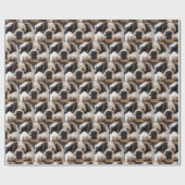 Papier Cadeau Enveloppe de chien de St Bernard (Plat)