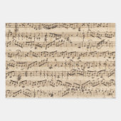 Papier Cadeau Enveloppe de découpage de musique de feuille manus (Devant)