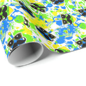 Papier Cadeau Enveloppe de Dreidel de moustache (Coin rond)