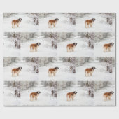 Papier Cadeau Enveloppe de Noël de chien de St Bernard (Plat)