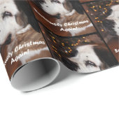 Papier Cadeau Enveloppe de Noël de St Bernard (Coin rond)