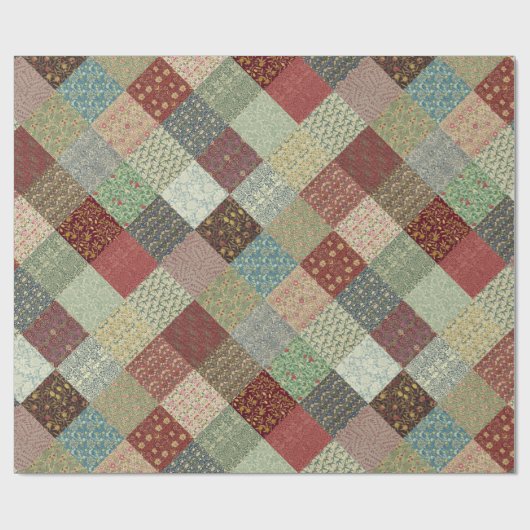 Papier Cadeau Enveloppe de papier d'édredon de patchwork de (Plat)