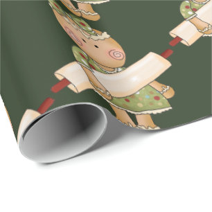 Papier Cadeau Enveloppe de partie carrelée par pain d'épice de