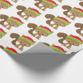 Papier Cadeau Enveloppe de partie d'écureuil de vacances de Noël (Coin)