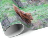 Papier Cadeau Enveloppe des montagnes de vache (Coin rond)