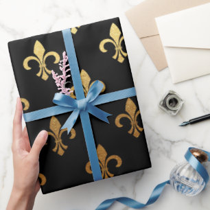 Papier Cadeau enveloppe élégante de partie d'or de noir de mot