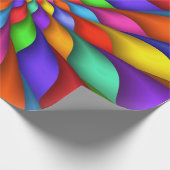 Papier Cadeau Enveloppe en spirale psychédélique vive lumineuse (Coin)