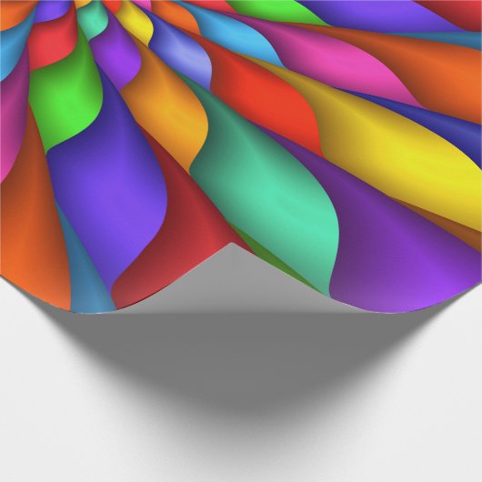 Papier Cadeau Enveloppe en spirale psychédélique vive lumineuse (Coin)