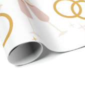 Papier Cadeau Enveloppe Mariage Fête des mariées  Cercles de Cha (Coin rond)