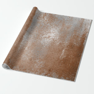 Papier Cadeau Enveloppe marron Brown argentée affligée de