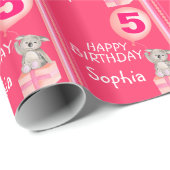 Papier Cadeau Enveloppe mignonne de ballon d'anniversaire de (Coin rond)