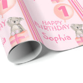 Papier Cadeau Enveloppe mignonne de ballon d'anniversaire de (Coin rond)