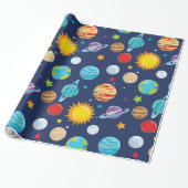 Papier Cadeau Enveloppe motif Fun Space (Déroulé)