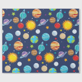 Papier Cadeau Enveloppe motif Fun Space (Plat)