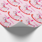 Papier Cadeau Enveloppe nommée de motif d'anniversaire de cheval (Coin)