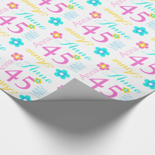 Papier Cadeau Enveloppe nommée faite sur commande d'anniversaire (Coin)