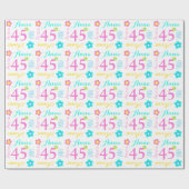 Papier Cadeau Enveloppe nommée faite sur commande d'anniversaire (Plat)