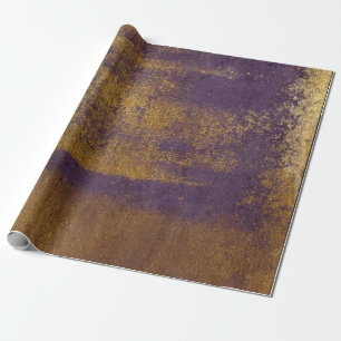 Papier Cadeau Enveloppe pourpre affligée de prune d'or