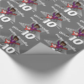 Papier Cadeau Enveloppe rockstar anniversaire gris de nom de (Coin)