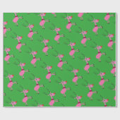 Papier Cadeau Enveloppe rose et verte de renne (Plat)