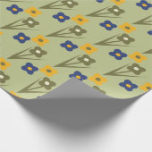 Papier Cadeau Enveloppement Arrière - plan du jardin fleuri du p (Coin)