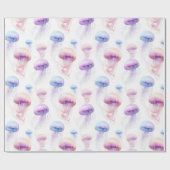 Papier Cadeau Enveloppement cadeau de méduse à l'aquarelle Dream (Plat)