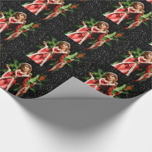 Papier Cadeau Enveloppement cadeau de Noël/Fée de neige