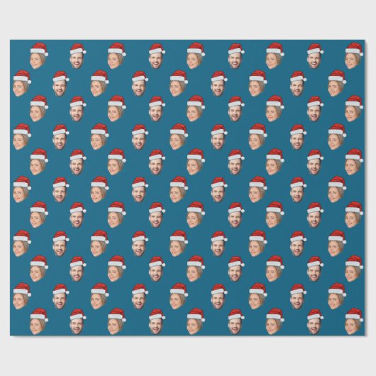 Papier Cadeau Enveloppement cadeau de Noël personnalisé avec cha (Plat)