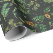 Papier Cadeau Enveloppement cadeau Juniper Pine d'hiver sur Arri (Coin rond)