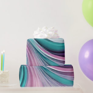 Papier Cadeau Enveloppement cadeau moderne-violet et Turquoise-