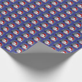 Papier Cadeau Enveloppement cadeau Père Noël amusant, yeux googl (Coin)