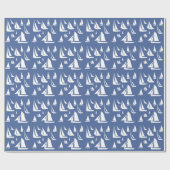 Papier Cadeau Enveloppement de collection de voiliers (Plat)