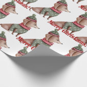 Papier Cadeau Enveloppement de Noël Casquette vert et Sweater Da (Coin)