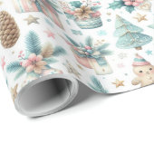 Papier Cadeau Enveloppement de Noël charmante (Coin rond)