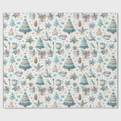 Papier Cadeau Enveloppement de Noël charmante (Plat)