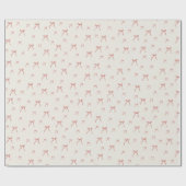 Papier Cadeau Enveloppement de Noël de noeud rouge (Plat)