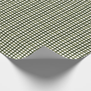 Papier Cadeau Enveloppement de Noël moderne En vichy vert