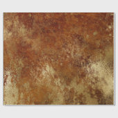 Papier Cadeau Enveloppement de rouille rouge or-orange (Plat)