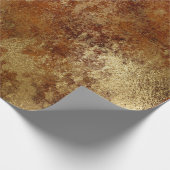 Papier Cadeau Enveloppement de rouille rouge or-orange (Coin)