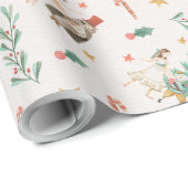 Papier Cadeau Enveloppement de thème de noisette Papier-Vacances (Coin rond)