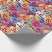 Papier Cadeau Enveloppement des coeurs de conversation papier (Coin)