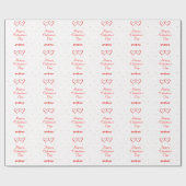 Papier Cadeau Enveloppement des coeurs Heureuses Saintes-Valenti (Plat)