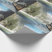 Papier Cadeau Enveloppement du train d'hiver (Coin)