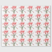 Papier Cadeau Enveloppement en crocus rouge (Plat)
