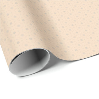 Papier Cadeau Enveloppement Fleur Beige Douce - Élégance Florale