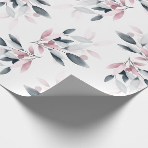 Papier Cadeau Enveloppement floral rose et violet inspirant P