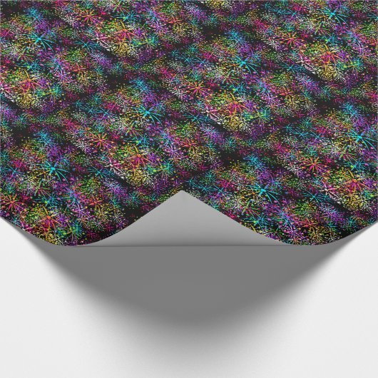 Papier Cadeau Enveloppement Papier arc-en-ciel étoiles feux d'ar (Coin)