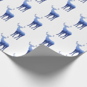 Papier Cadeau Enveloppement Papier-Bleu Cerf/Elc (Coin)