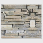 Papier Cadeau Enveloppement papier pierre mur amusant (Plat)